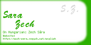 sara zech business card